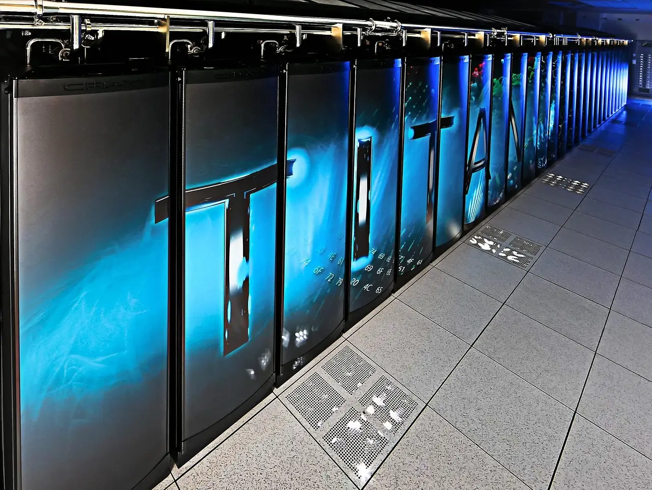 titan 3, super computer, large, fast, computations, oak ridge, tennessee, inside, laboratory, blue computer, blue laptop, blue laboratory, super computer, super computer, super computer, super computer, super computer